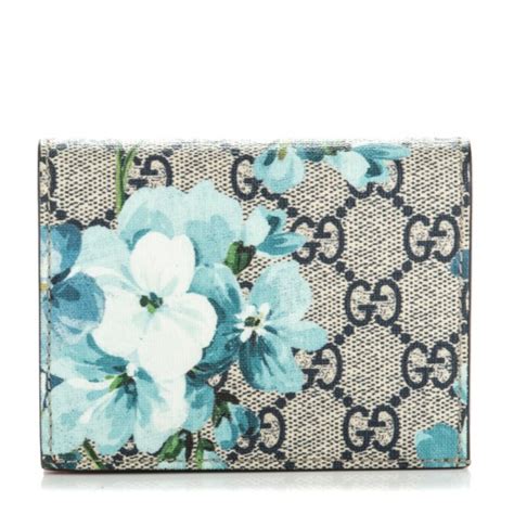 gucci gg blooms card holder|GG card case in beige and blue Supreme .